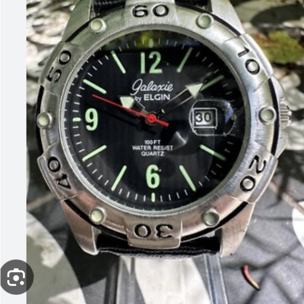 Galaxie Silver and Black Men's Watch